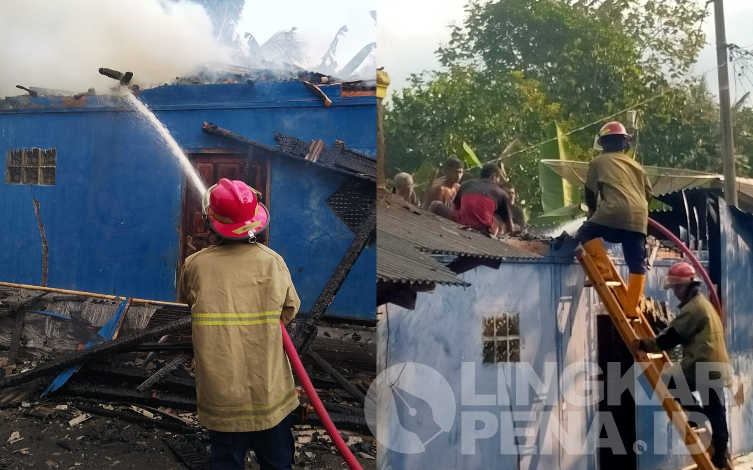 Api Damkar Rumah di Sagaranten Ludes Dilalap Api, Damkar Berjibaku Padamkan Api ...