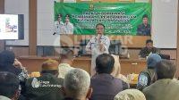 Kabag SDA Setda pada saat Rapat Kordinasi lintas Sektoral (poto/lp)